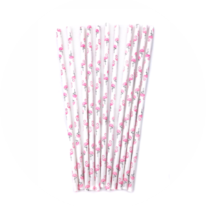 Canudo Estampado Flamingo