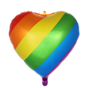 Balão Coração Arco-Íris