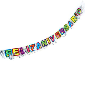 Faixa Feliz Aniversário Colorido
