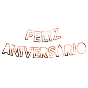 Faixa Feliz Aniversário Vazado