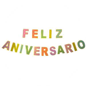 Faixa Feliz Aniversário Colorido