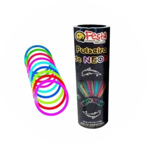Tubo de Pulseiras Neon c/ 100 uni
