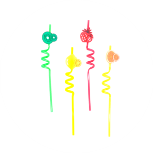 Canudo Acrílico c/ Frutas