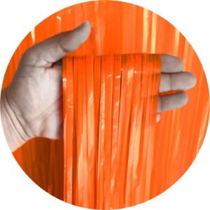 Cortina Neon Laranja